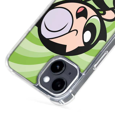 Cartoon Network Powerpuff Girls Buttercup Green Hearts iPhone 15 MagSafe Case